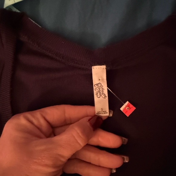 Free People January ribbed Black Long Sleeve Top - Picture 4 of 12